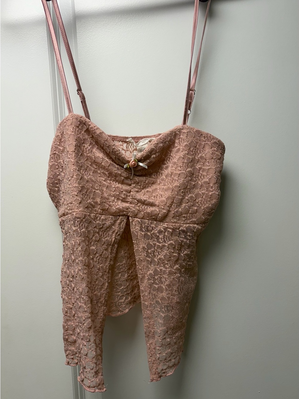 Tilly's Dusty Pink Lace Cami Tank Top